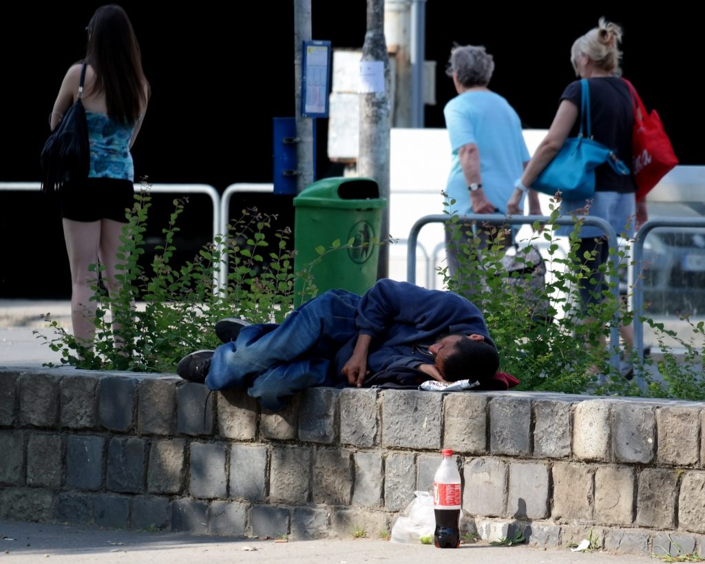 A homrless Person in Budapest